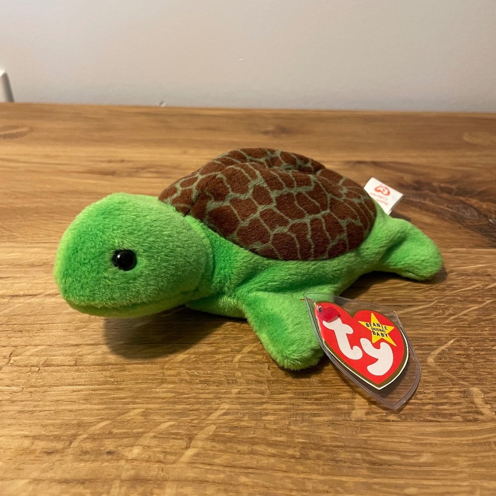 Speedy Turtle Ty Beanie Babies Green 1994 – New Tag Protector VINTAGE